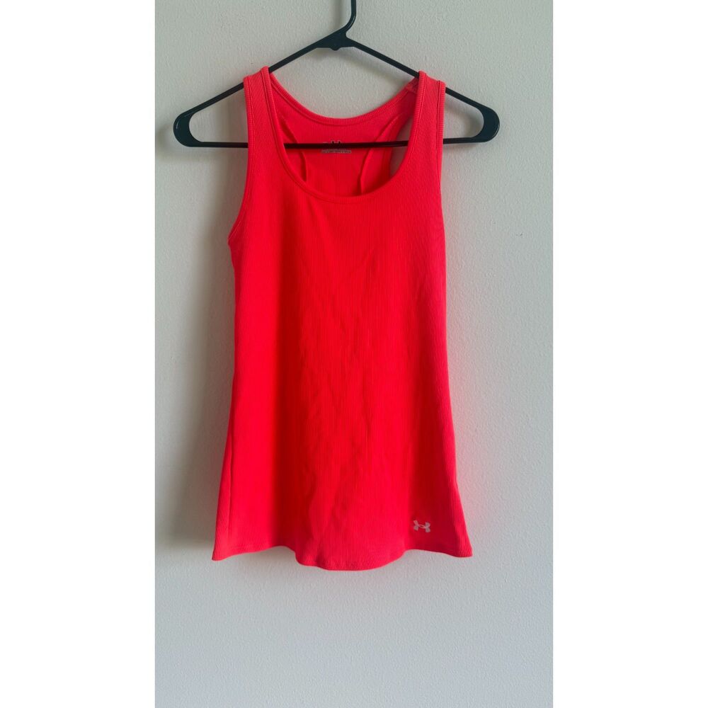 Under Armour HeatGear Women’s Medium Hot Pink Coral Racerback Athletic Tank Top